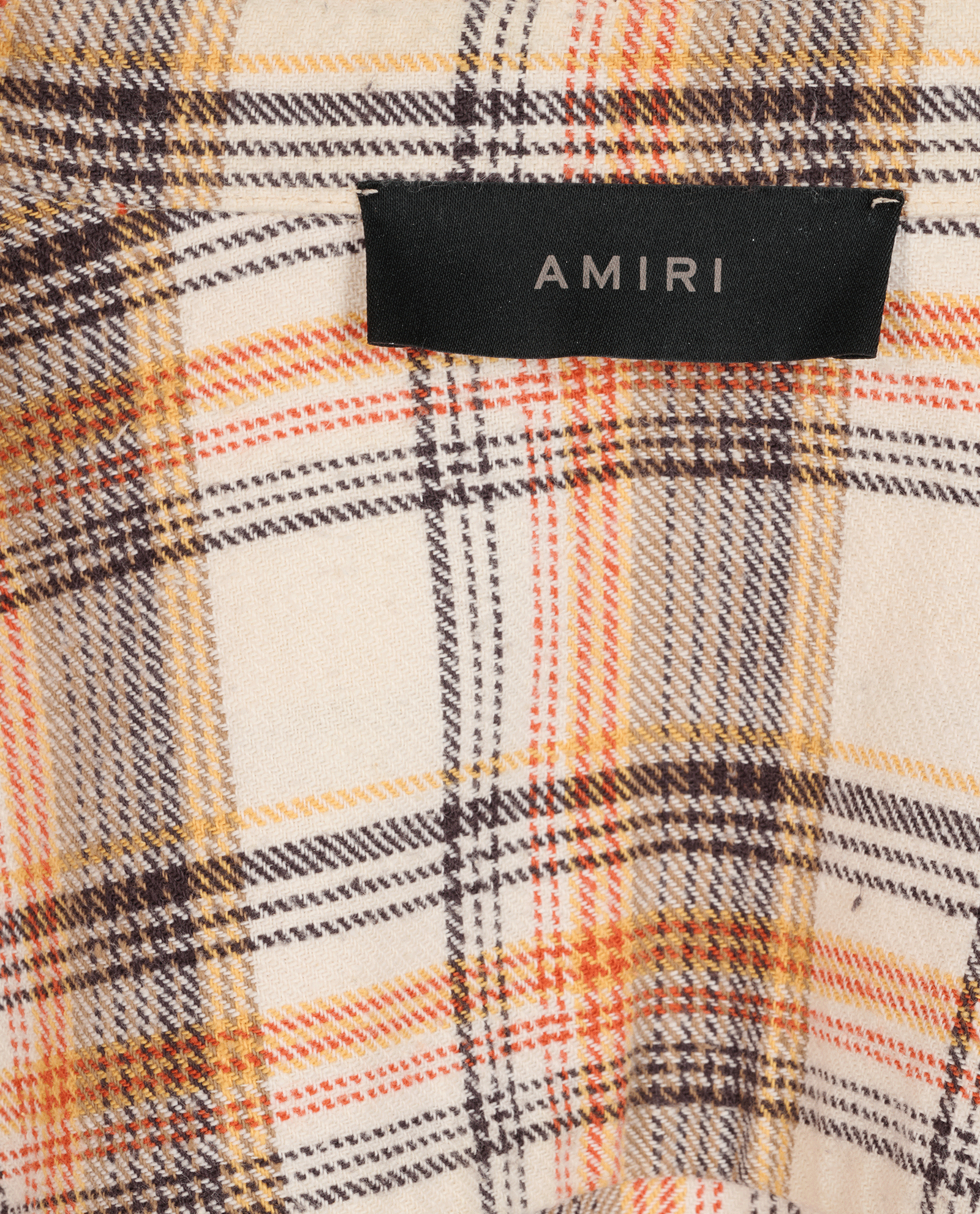 Amiri Checked Distressed Shirt, &pound;150, Clothing, Cream, Cotton, Other view