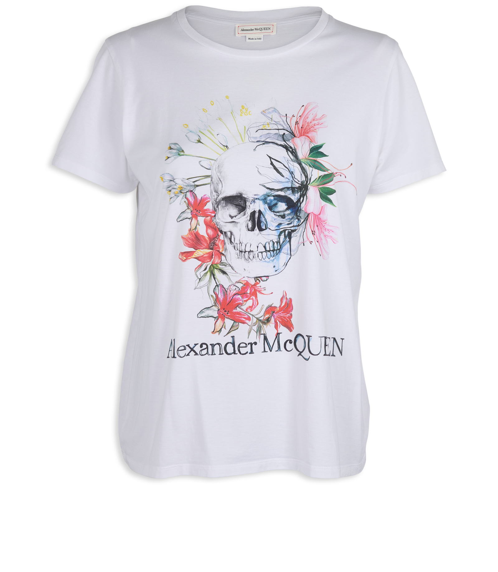 Alexander McQueen Floral Skull T-Shirt, Tops - Designer