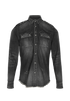 Balmain Distressted Denim Shirt, front view