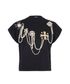 Balmain Pearl Draped T-Shirt, front view