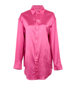 Balenciaga Oversized Shirt, Acetate/Viscose, Pink, UK6, 2*