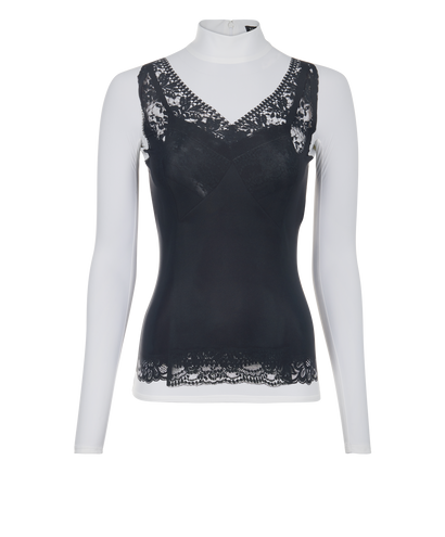 Balenciaga Illusion Lace Top, front view