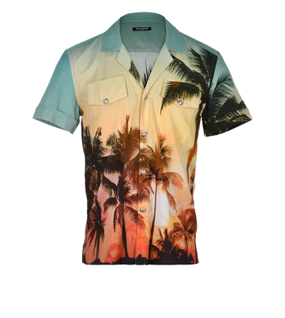 Balmain Hawaian Short Sleeves Shirt, front view