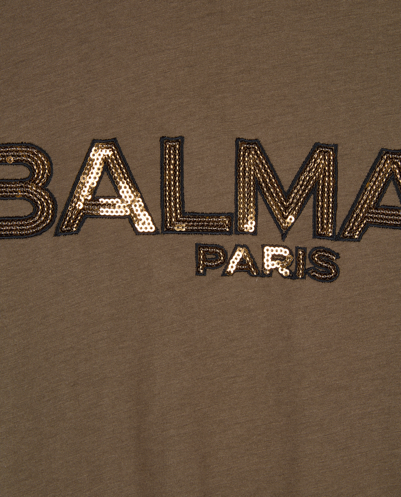 Balmain Logo T-Shirt, &pound;150, Clothing, Khaki, Cotton, Other view
