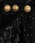 Balmain Sequin High-Neck Sleeveless Top, &pound;190, Clothing, Black, Polyester/Viscose, Other view