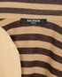 Balmain Metallic Striped Long Sleeves Top, &pound;220, Clothing, Beige/Brown, Modal/Polyester (Polymer), Other view
