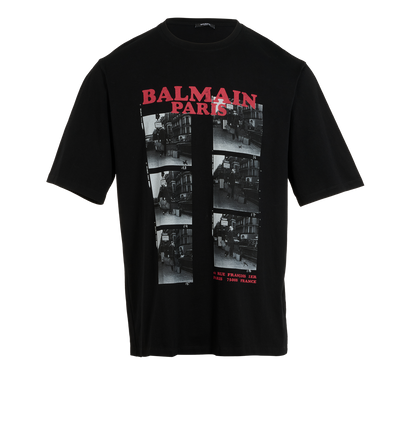 Balmain 44 Rue Francois T-Shirt, &pound;90, Clothing, Black, Cotton, Front view