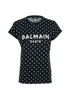 Balmain Polka Dot T-Shirt, &pound;90, Clothing, Navy/White, Cotton, Front view