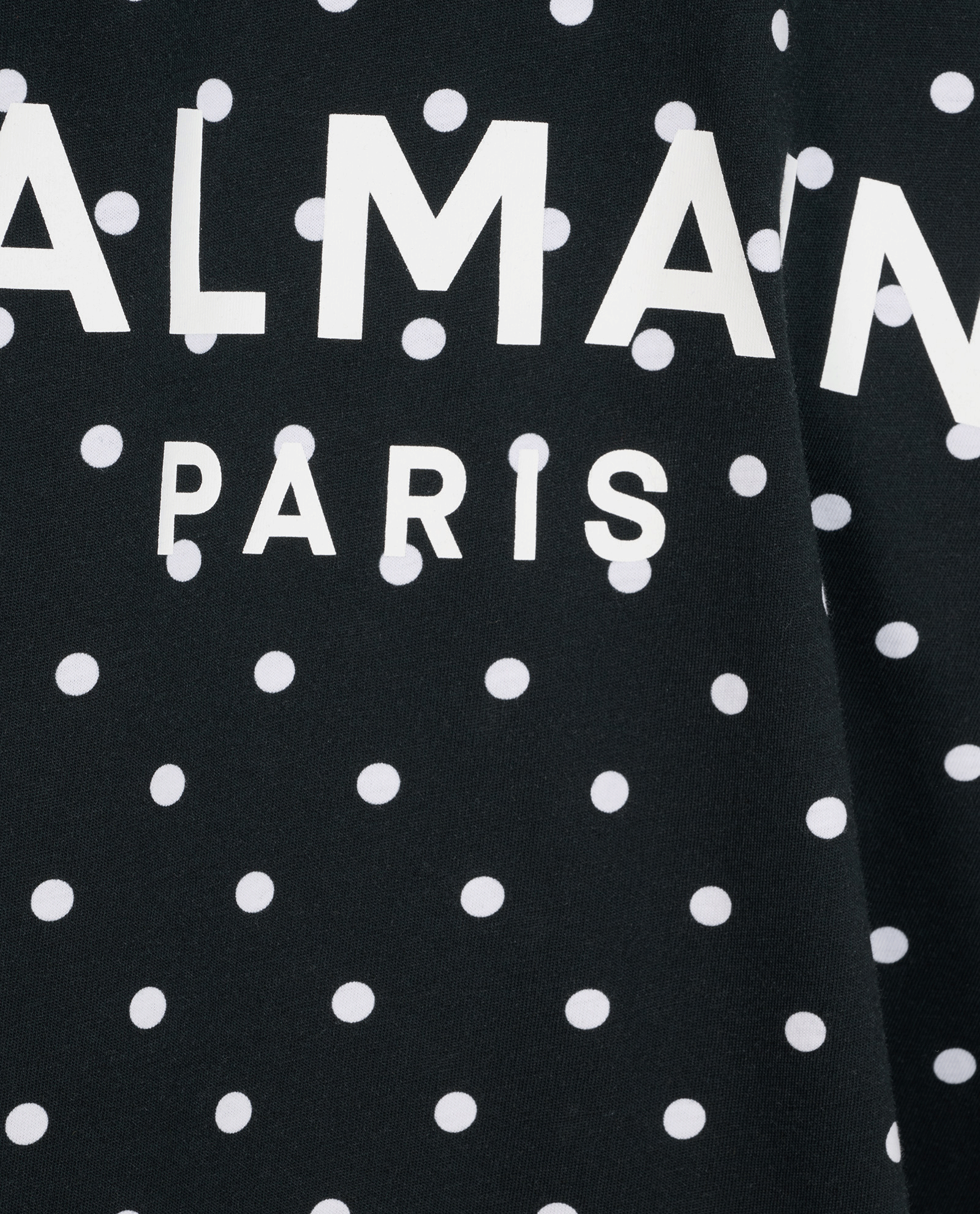 Balmain Polka Dot T-Shirt, &pound;90, Clothing, Navy/White, Cotton, Other view