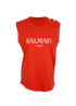 Balmain Logo Button Detail Vest Top, front view