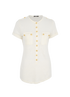 Balmain Button Embellished Top, front view