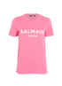 Balmain Logo T-Shirt, &pound;120, Clothing, Pink, Cotton, Front view