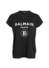 Balmain Logo T-Shirt, &pound;120, Clothing, Black, Cotton, Front view