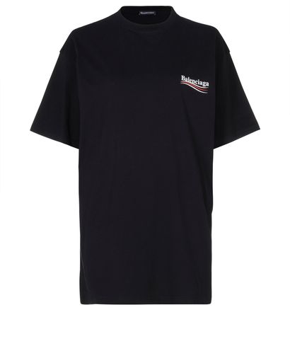 Balenciaga Men's Logo T-Shirt, &pound;160, Clothing, Black, Cotton, Front view