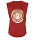 Balmain Logo T Shirt, £165, Clothing, Red, Cotton, Front view