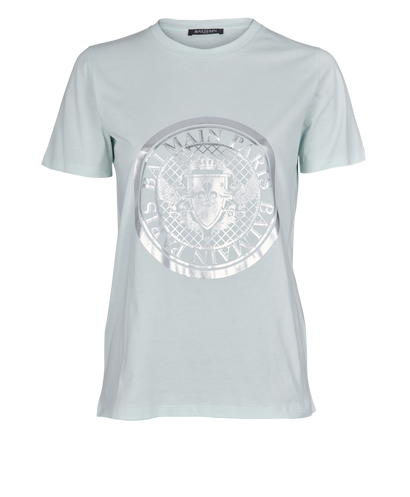 Balmain Silver Crest Printed T-shirt, front view