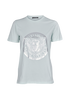 Balmain Silver Crest Printed T-shirt, front view