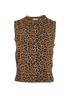 Balenciaga Metallic Leopard Sleeveless Knit Top, front view