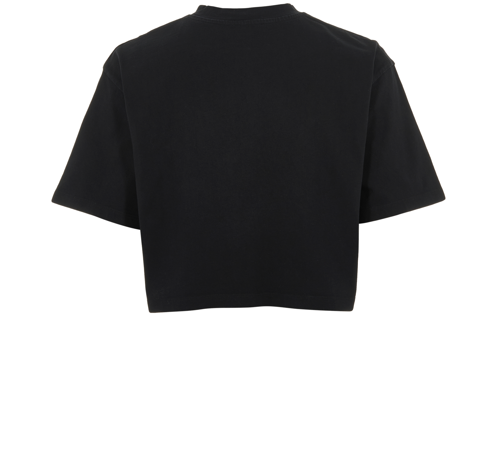 Balmain Cropped Logo T-Shirt, &pound;80, Clothing, Black, Cotton, Back view