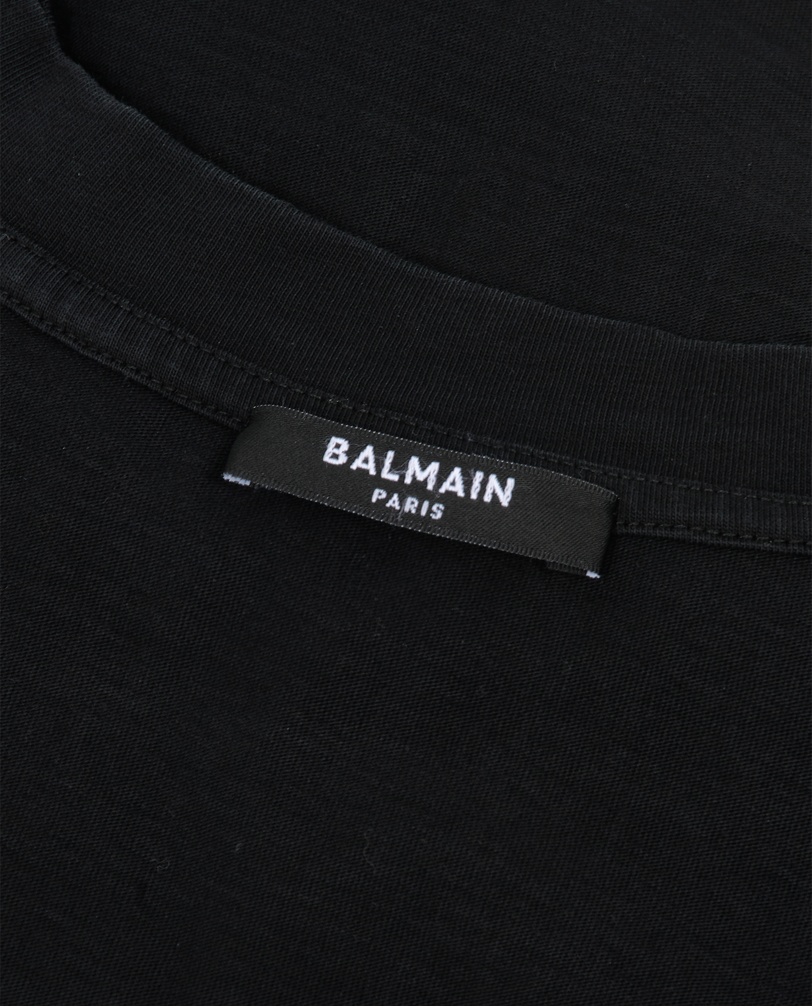 Balmain Cropped Logo T-Shirt, &pound;80, Clothing, Black, Cotton, Other view