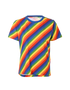 Balenciaga Rainbow Stripe T-Shirt, &pound;80, Clothing, Blue/Green/Orange/Red/Yellow, Cotton, Front view