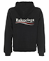 Balenciaga Hooded Logo Sweatshirt, back view