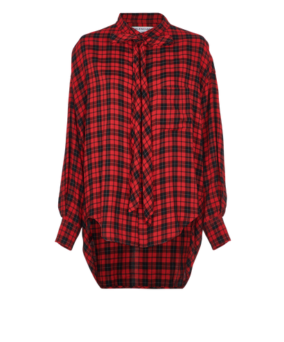 Balenciaga Logo Plaid Shirt, front view