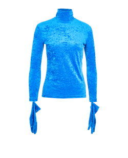 Balenciaga Turtleneck Glove Top, Poly, Blue, UK10, 2*