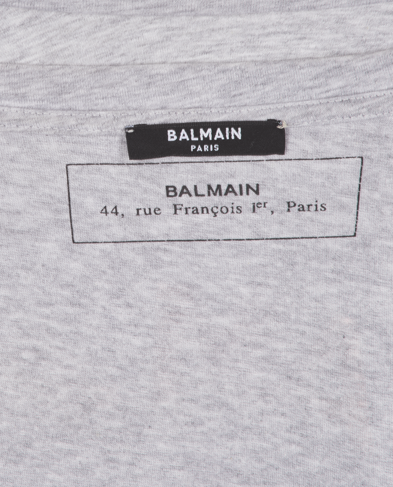 Balmain Logo T-Shirt, &pound;120, Clothing, Grey, Cotton, Other view