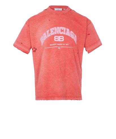Balenciaga BB Distressed T-Shirt, front view