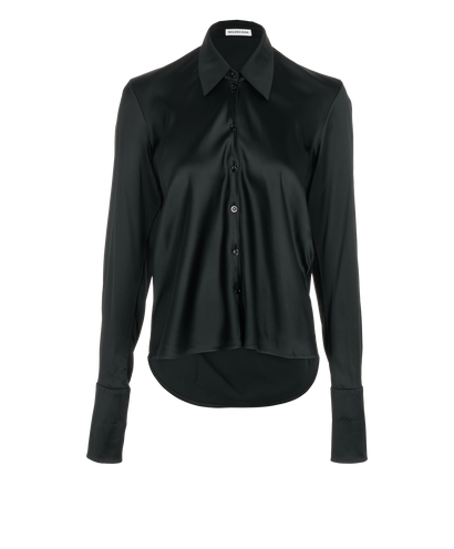 Balenciaga Long Sleeve Shirt, &pound;160, Clothing, Black, Acetate, Front view