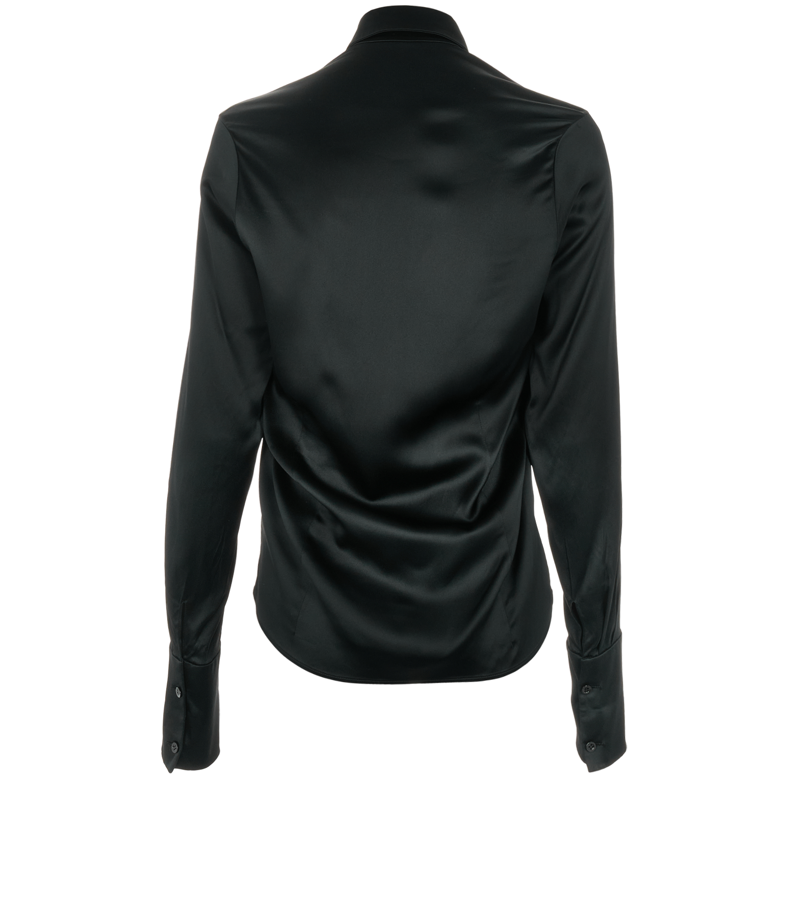 Balenciaga Long Sleeve Shirt, &pound;160, Clothing, Black, Acetate, Back view
