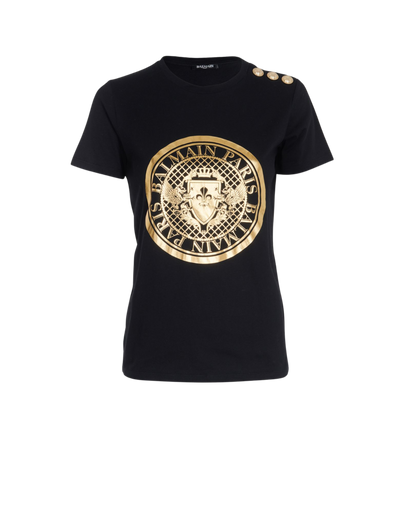 Balmain Coin Logo T-Shirt, front view