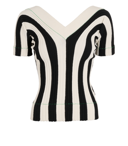 Bottega Veneta Two Tone Sweater, &pound;220, Clothing, Green, Linen/Polyester (Polymer), Front view