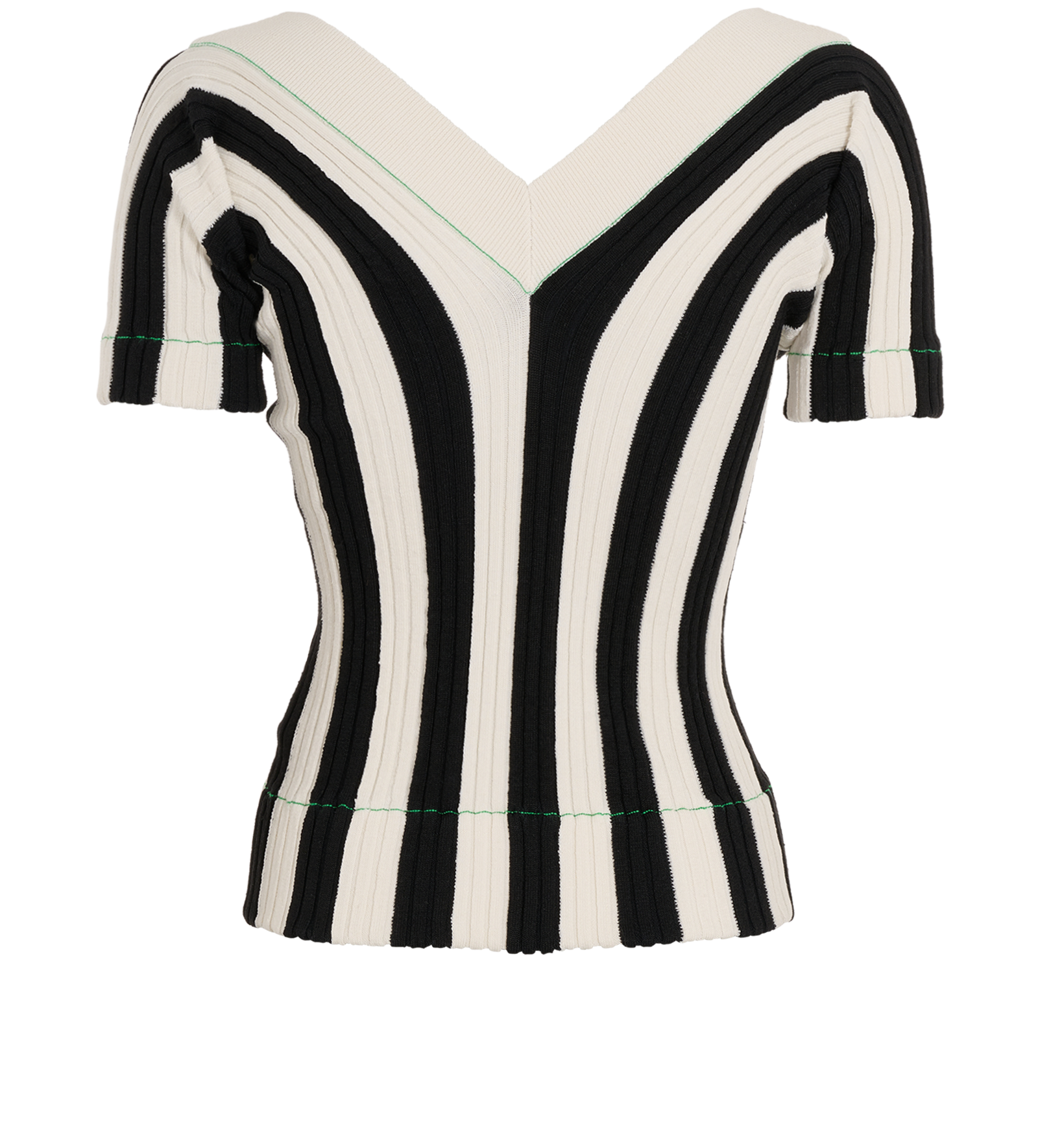 Bottega Veneta Two Tone Sweater, &pound;220, Clothing, Green, Linen/Polyester (Polymer), Back view