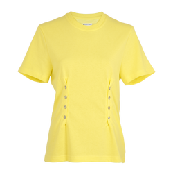 Bottega Veneta Sunrise T-Shirt, Cotton, Yellow, Sz XS, 3*