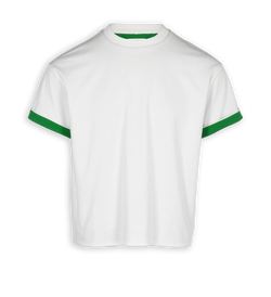 Bottega Veneta Double Layer T-Shirt, Cotton, White/Green, Sz M, 3*