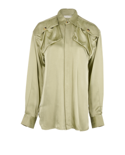 Bottega Veneta Long Sleeve Shirt, Viscose, Green, UK8, 3*