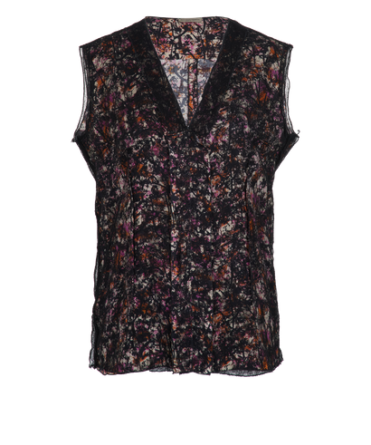 Bottega Veneta Sleeveless Top, &pound;60, Clothing, Black, Polyester/Silk, Front view