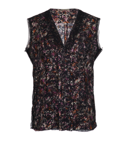 Bottega Veneta Sleeveless Top, Silk/Poly, Multi, UK12, 2*