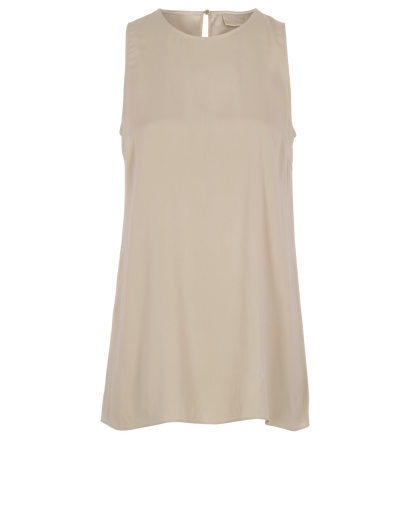 Brunello Cucinelli Long Vest Top, &pound;30, Clothing, Taupe, Silk, Front view