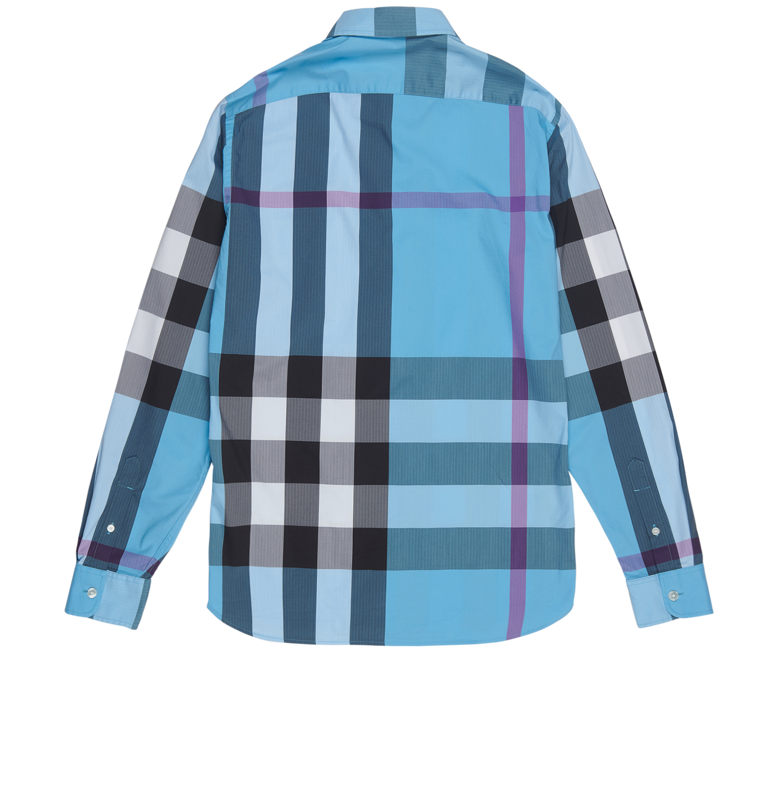 Burberry Nova Check Shirt, &pound;180, Clothing, Blue, Cotton, Back view