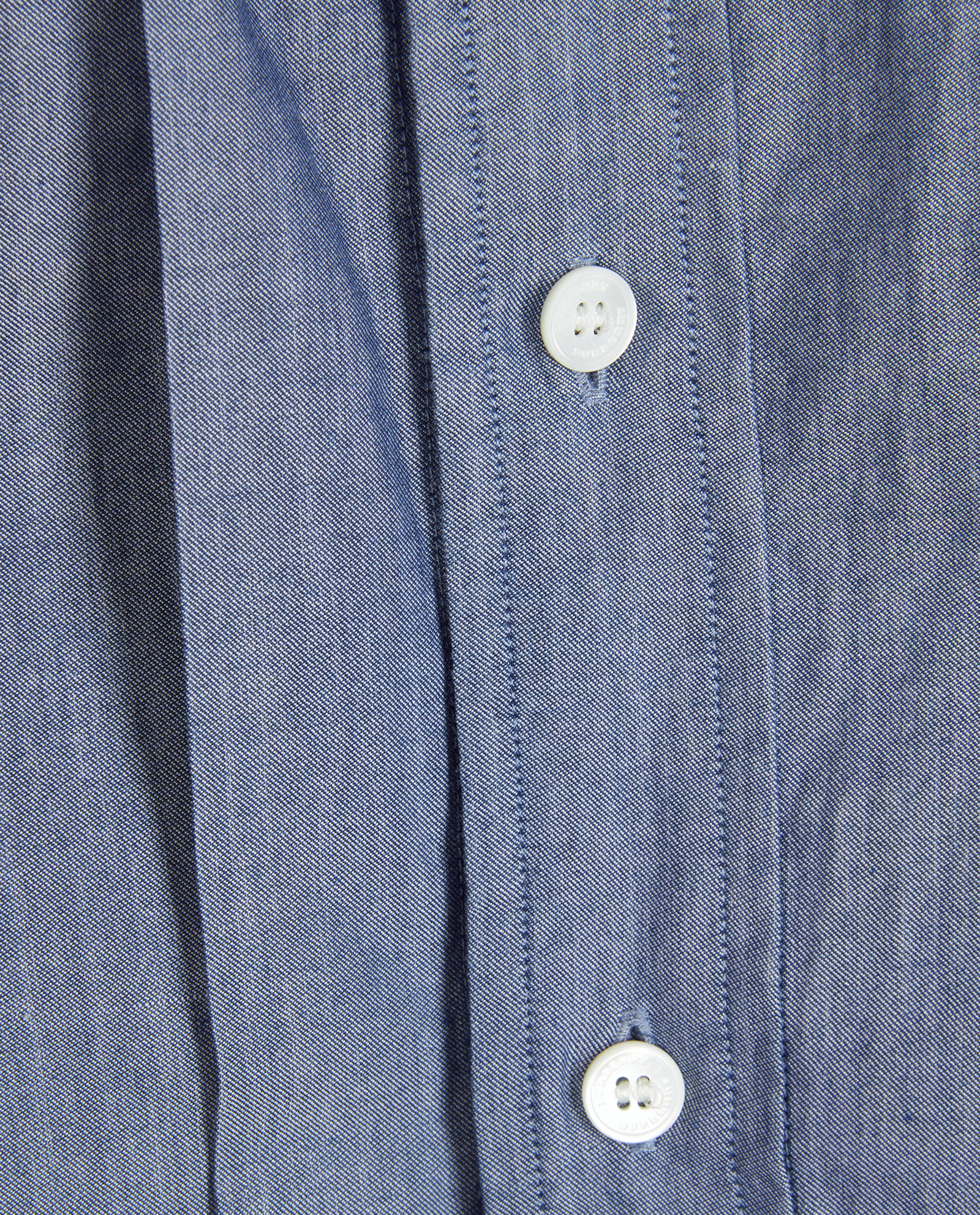Burberry Collarless Shirt, &pound;80, Clothing, Blue, Cotton, Other view