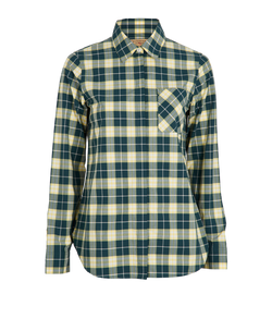 Burberry Check Shirt, Cotton, Green/Yellow, UK 6, 3*