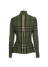 Burberry Turtleneck Plaid Long Sleeves Top, back view