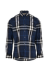 Burberry Check Shirt, &pound;150, Clothing, Blue, Cotton, Front view