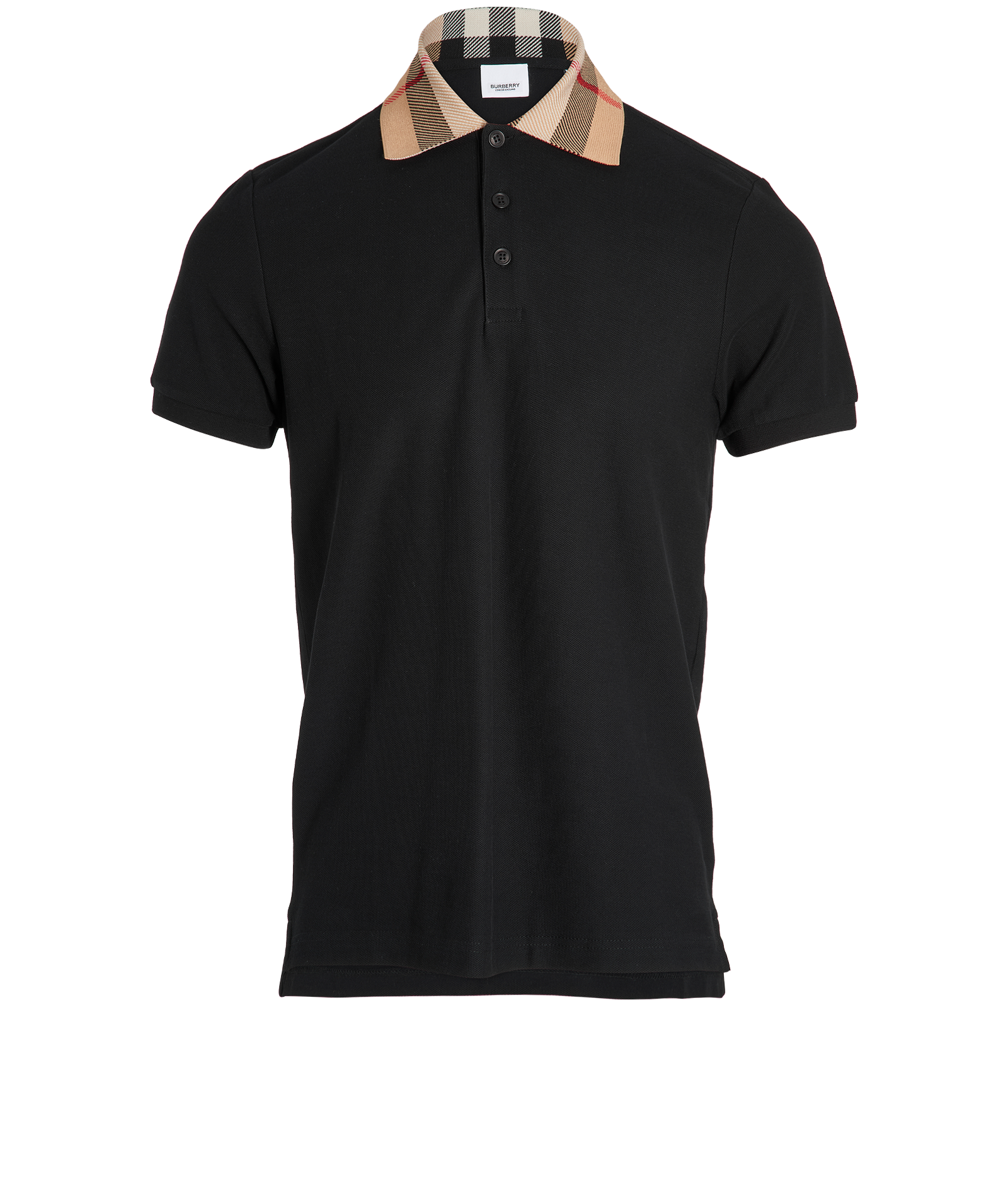 Burberry Check Collar Polo Shirt