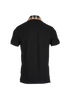 Burberry Check Collar Polo Shirt, &pound;150, Clothing, Black, Cotton, Back view