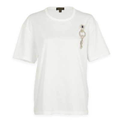 Burberry T-Shirt With Brooch, front view
