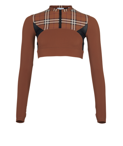 Burberry Cropped Check Top, front view